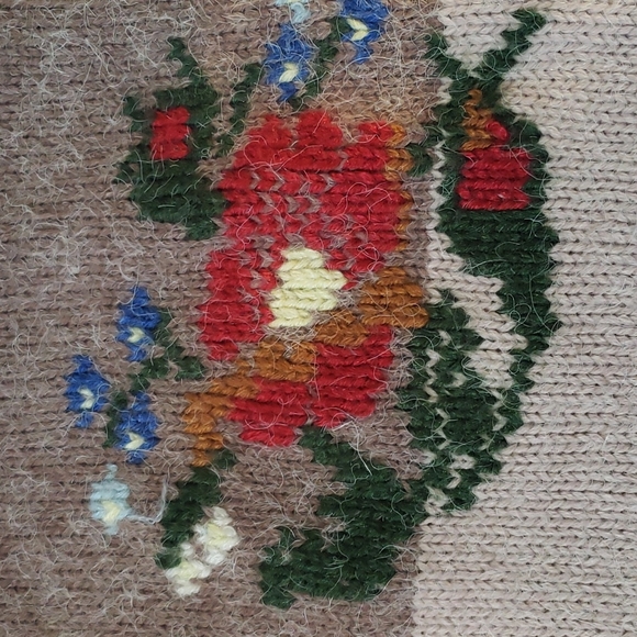 Vintage B. Altman & Co stripes and flowers sweater, S - Picture 2 of 8